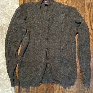Christopher Rand Grey Gray Wool Mens Cardigan Medium